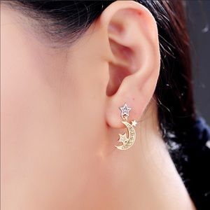 CUTE!! WOW!!super cute stars and moon earrings❤️